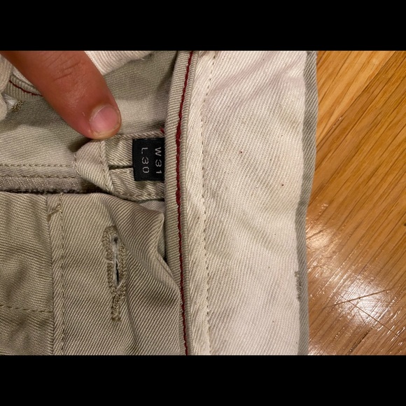 Jcrew Mens Beige Khaki Pants Size 31-30 - Picture 4 of 4